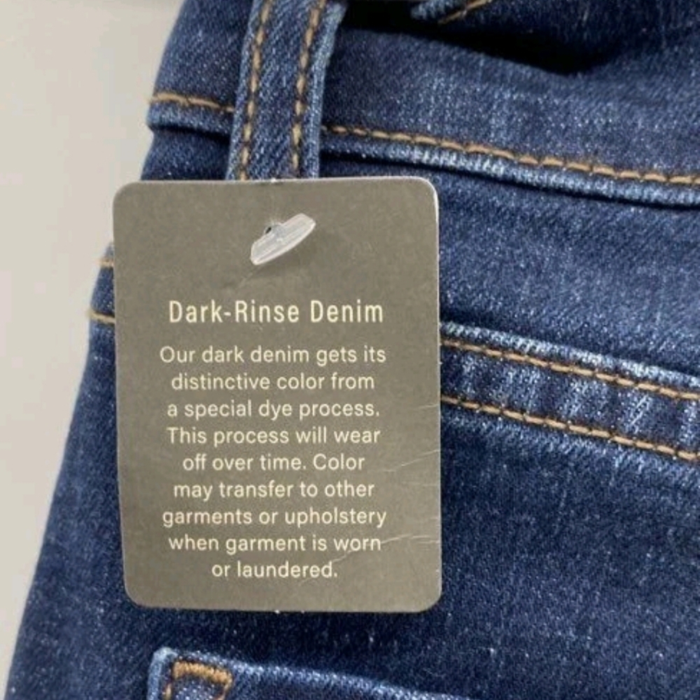 a.n.a Dark Indigo Flare Jeans High Rise Sz 8 - Picture 6 of 9